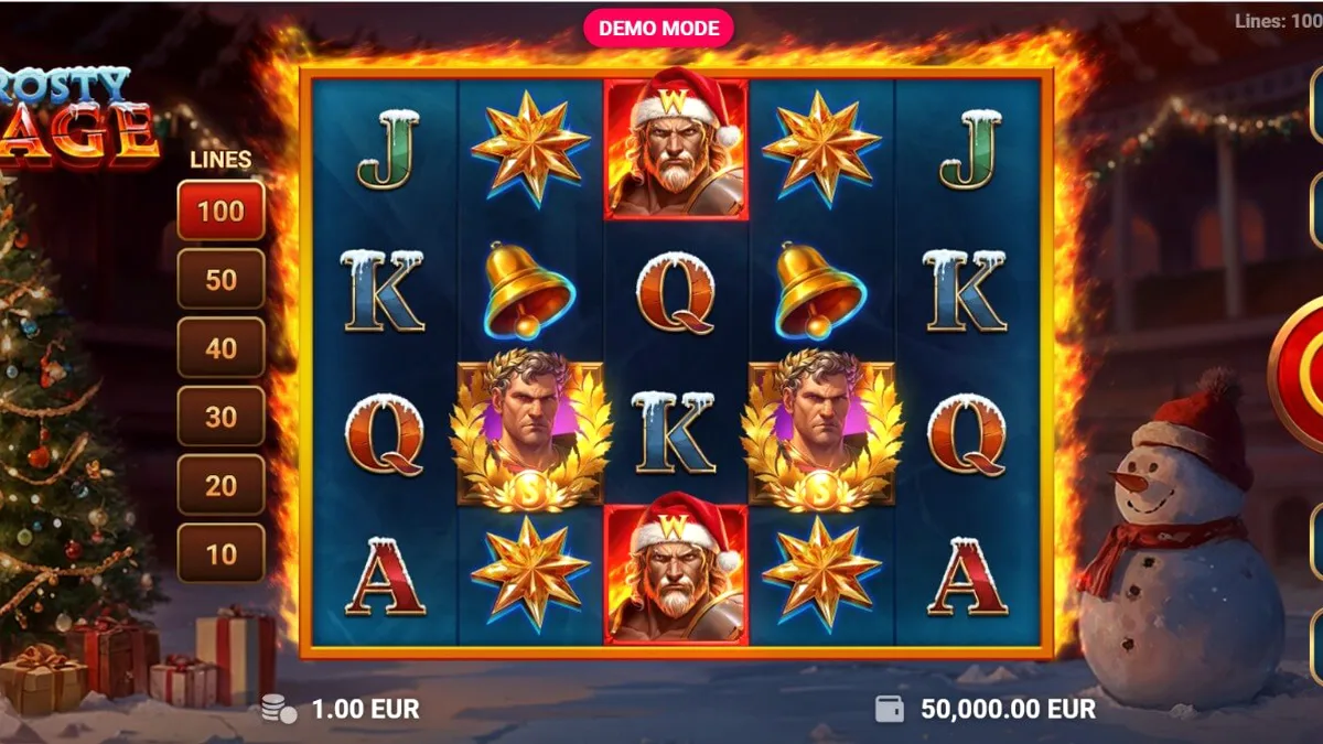 Slot Frosty Rage dengan tema gladiator Natal