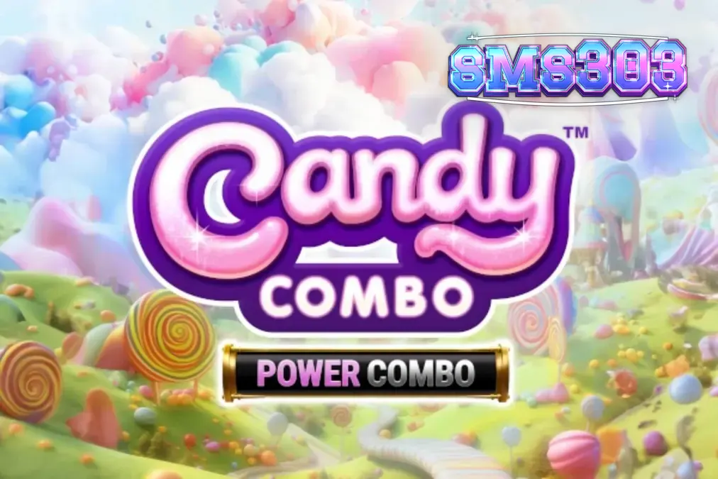 Tampilan visual permainan slot Candy Combo Power Combo King Millions dengan tema permen.